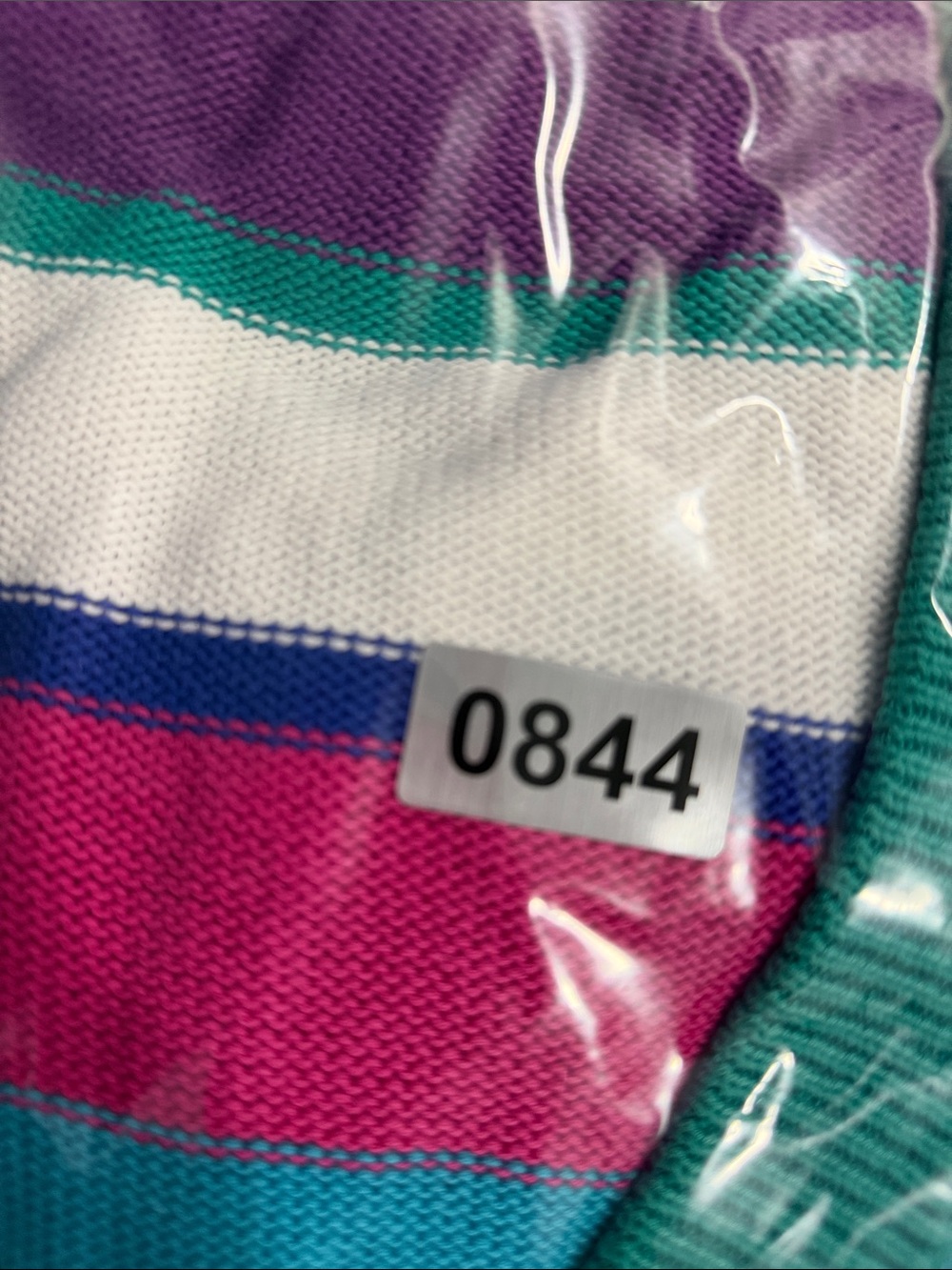 Signature Vintage  Teal, Purple & Pink Geometric Button-Up Cardigan sz M 24X20.5 - Picture 14 of 14